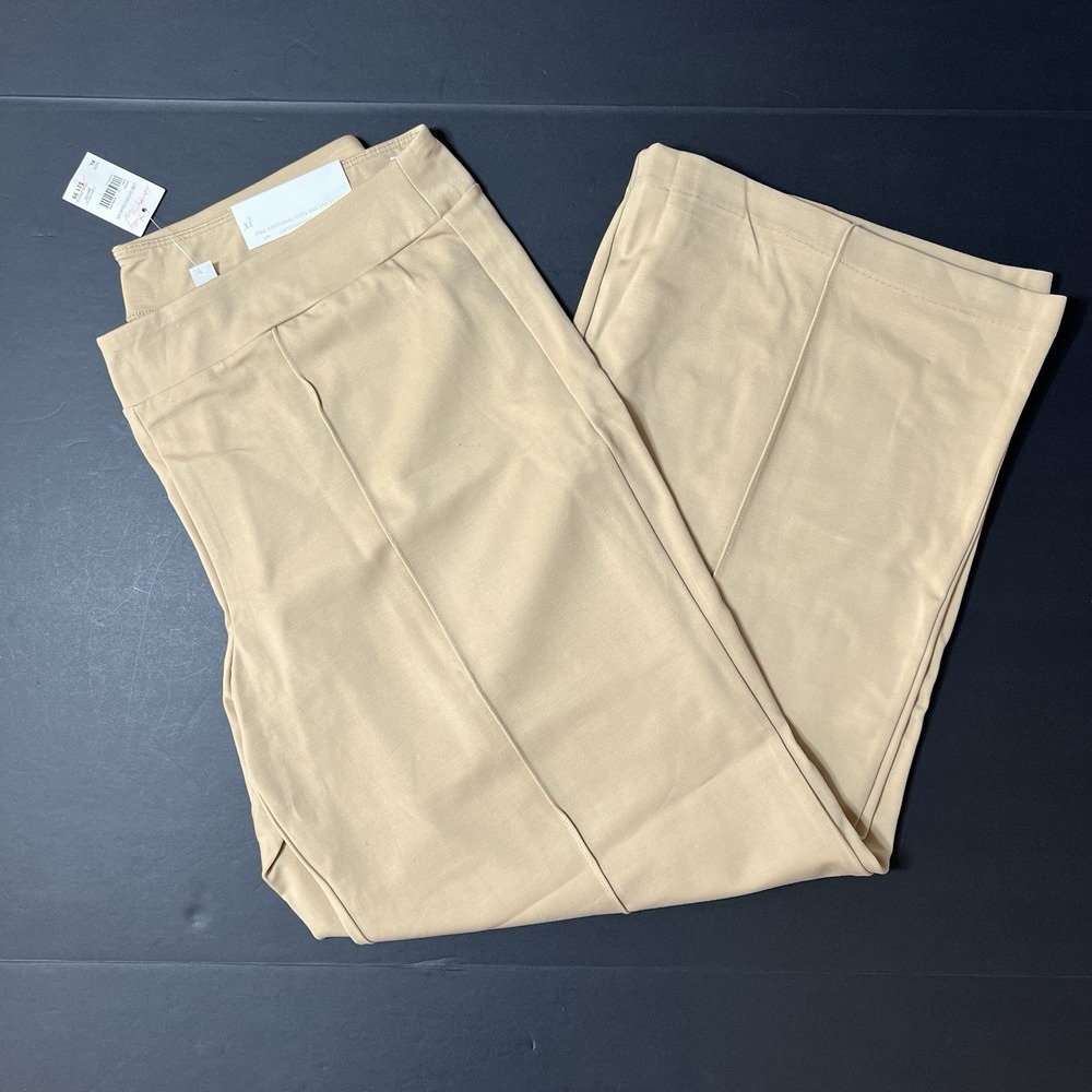 Cato C'est 1946 Pants Womens Size XL Nude Beige Wide Leg Right Below Waist NWT